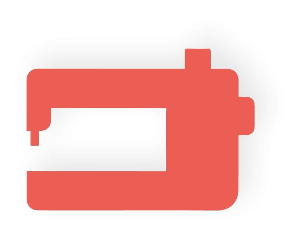 Rot Nähmaschie#ne mS